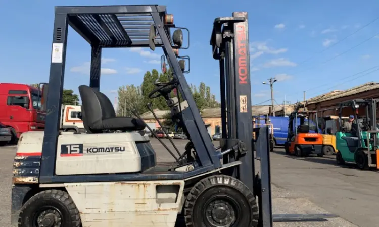 Вилочный автопогрузчик/автонавантажувач Komatsu с двигателем Toyota 5K - фото № 11