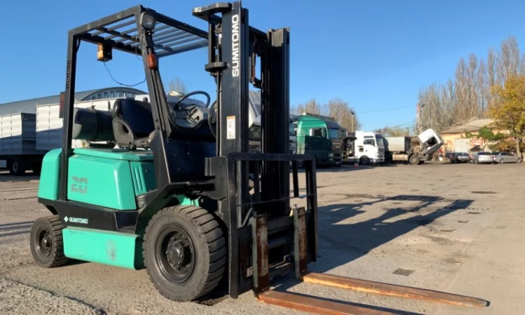Вилочный газ-бензиновый автопогрузчик Sumitomo с боковым смещением - фото № 4