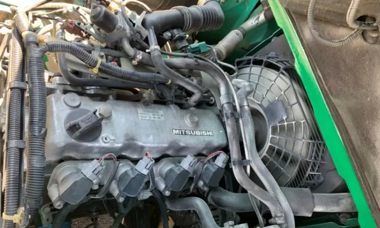 Газ-бензиновый вилочный погрузчик Mitsubishi с двумя дополнительными секциями гидравлики - фото № 6