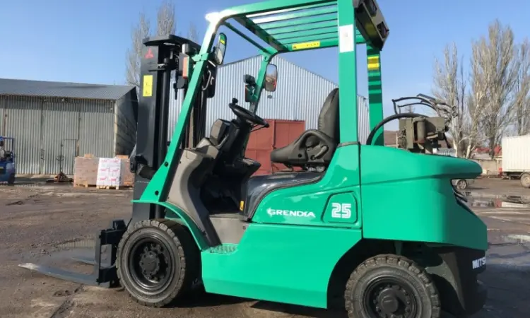 Вилочный газ-бензиновый автопогрузчик Митсубиши с ротатором - фото № 2
