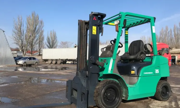 Вилочный газ-бензиновый автопогрузчик Митсубиши с ротатором - фото № 5