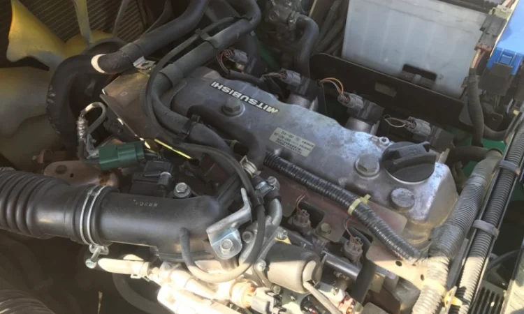 Вилочный погрузчик Mitsubishi FGE20T-F17D с секцией гидравлики для подключения навесного - фото № 6