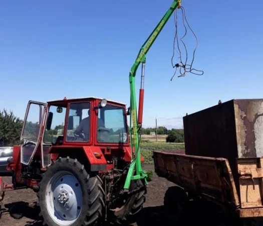 Кран маніпулятор гідравлічний, навантажувач, 1000 кг, для біг-бегів на трактора МТЗ, ЮМЗ - фото № 2