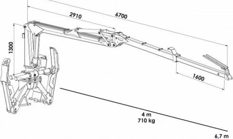 Кран маніпулятор Palms 3.67 - фото № 3