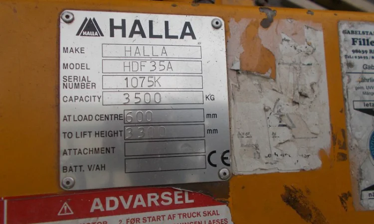 Продам вилочный дизельный погрузчик 3, 5т. Halla HDF35A - фото № 3