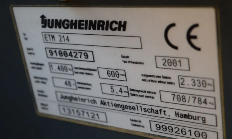 Штабелер-ричтрак Jungheinrich ETM 214, батарея 2010 г., 1400 кг, 5300 мм подъем - фото № 8