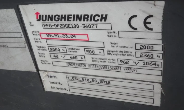 Погрузчик вилочный Jungheinrich EFG-DF20-650DZ, электро, 2 т., 6.5 м.высота подъема - фото № 6