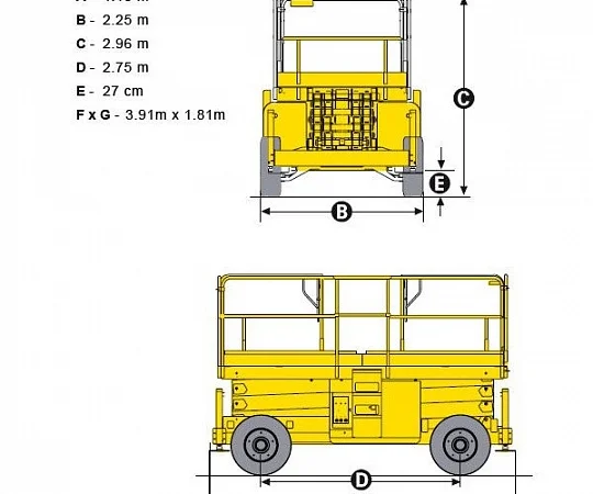 Дизельный ножничный подъемник Haulotte H18, 2012 г., 18 метров рабочая высота - фото № 3