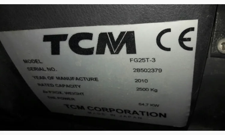 Вилочный погрузчик ТСМ FG25, вагонник, 2010 года - фото № 2
