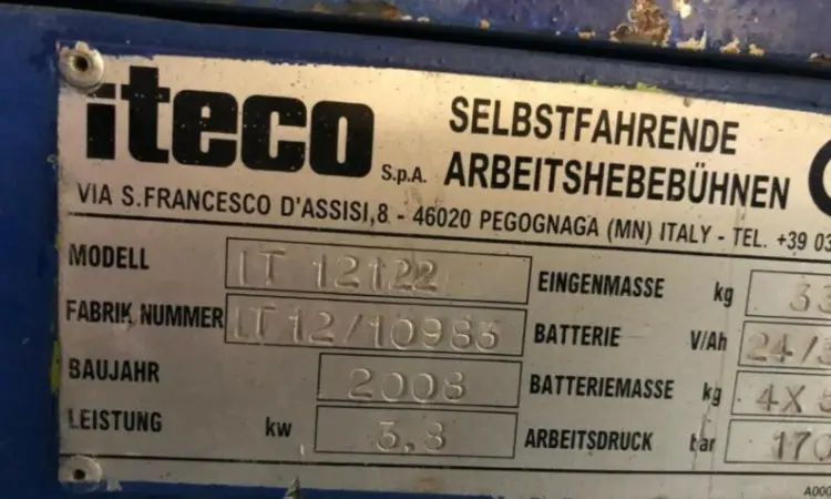 Ножничный подъемник Iteco (как Haulotte Compact 14), 14 метров рабочая высота, 2008 года - фото № 5