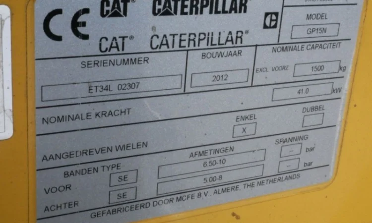 Вилочный погрузчик 1.5т., газ, CAT Lift Trucks GP15N, 2012г., 3000 м/ч - фото № 8