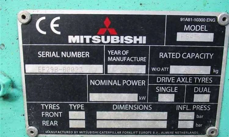 Бензиновый вилочный погрузчик Mitsubishi FG45K - фото № 3