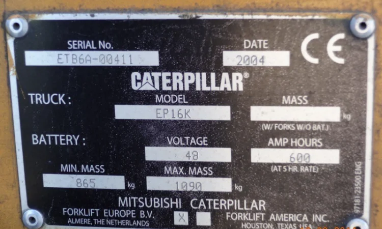 Продам электропогрузчик вилочный б/у Cat EP16K - фото № 5