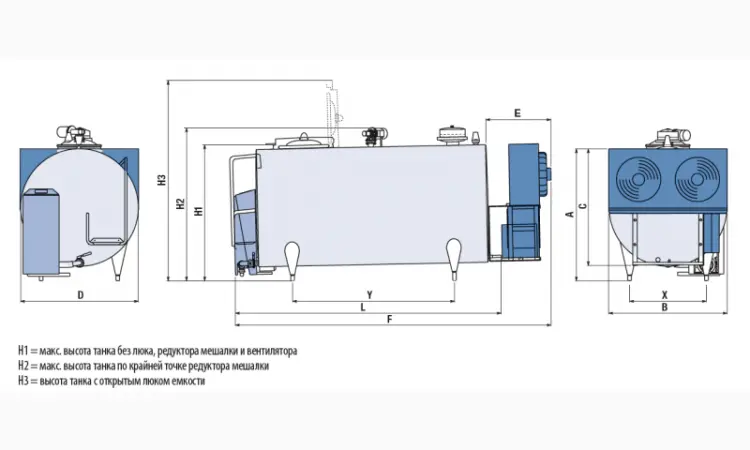 Молокоохолодитель новый Frigomilk G9 объемом 18000 литров - фото № 3