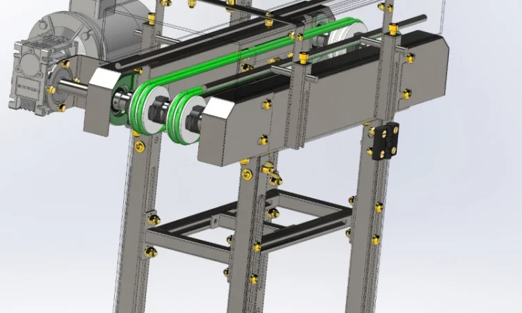 Ременной пасиковый конвейер для пищевой продукции, ягод - фото № 1
