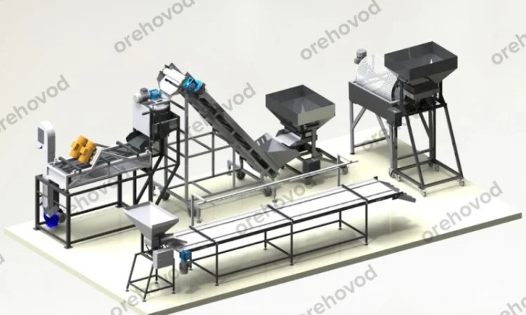 Промислова лінія з переробки фундука та мигдалю (200 кг/год) - фото № 1