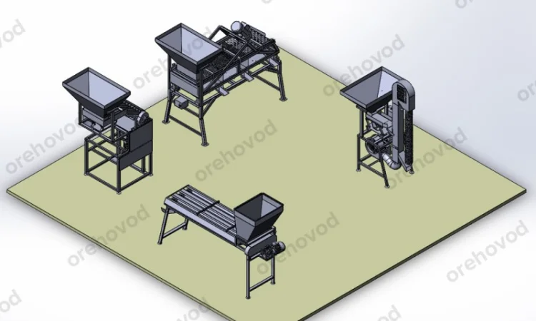 Промислова лінія з переробки волоського горіха (50 кг/год) - фото № 1