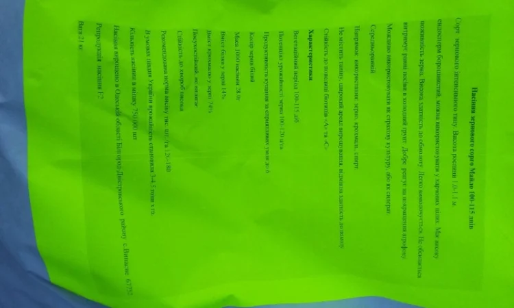 Продам насіння сорго " майло" "зуні" - фото № 1