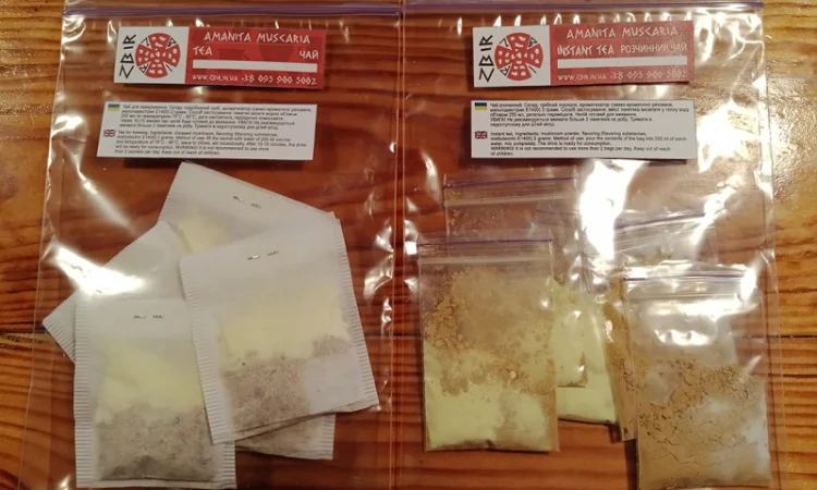 Чай з червоного мухомора та пантерного мухомора у пакетиках - фото № 1