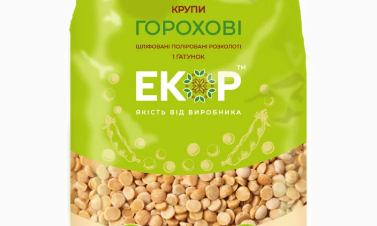 Крупи горохові фасовані 1кг від виробника ТМ ЕКОР - фото № 1