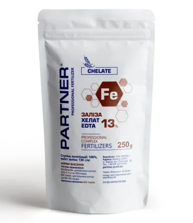 Залізо Хелат Fe EDTA 13% Добриво PARTNER. 250г - фото № 1