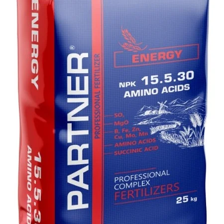NPK 15.5.30+S+Mg+АМК+МЕ ENERGY Комплексное удобрение PARTNER - фото № 1