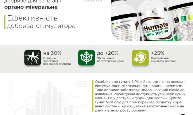 Гумат NPK органо-минеральный стимулятор для вегетации от 0.5л - 1000л - фото № 3