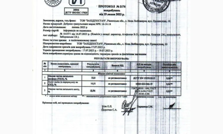 NPK 14.14.14, Азофоска, Нітроамофоска - мінеральна гранула, добриво безхлорне. 20т - фото № 1