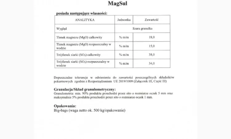Сульфат магнію Mg-S 18-38 (Гранула) - фото № 3