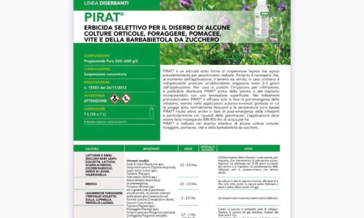 Гербицид Пират Pirat (аналог Керба) - пропизамид 400мл/л - фото № 2