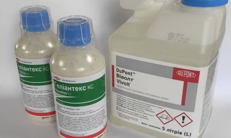 Гелиантекс гербицид + прилипатель Виволт - фото № 1