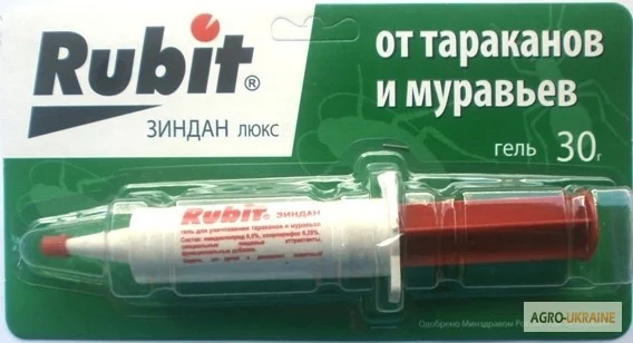 Рубит Зиндан шприц-гель 30гр для борьбы с тараканами и муравьями - фото № 1