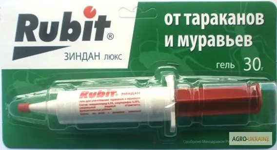 Рубит Зиндан шприц-гель 30гр средство от тараканов и муравьев - фото № 1