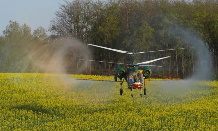 Услуги по внесению инсектицида бискайя авиацией - вертолеты и самолеты - фото № 1