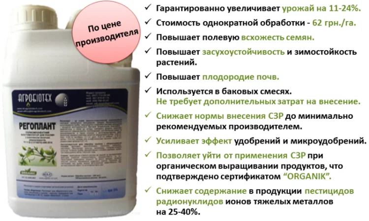 Стимулятор росту рослин Регоплант – збільшення врожаю - фото № 1