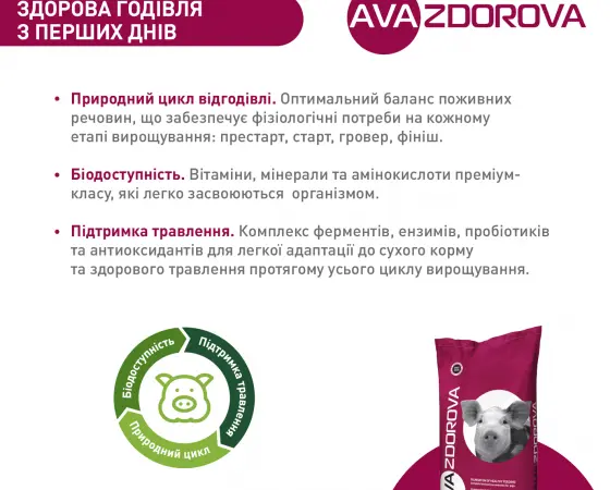 БМВД для свиноматок поросных AVA ZDOROVA (Здоровая) Супорос 10% - фото № 2