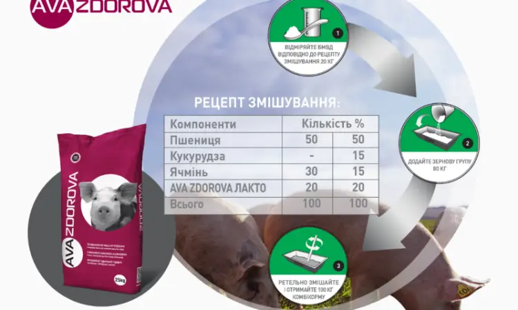 БМВД для лактирующих свиноматок AVA ZDOROVA ЛАКТО 20% - фото № 3