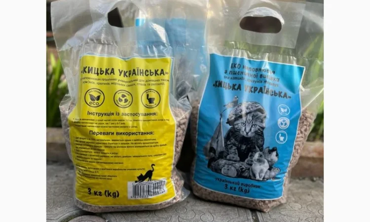 Наповнювач для тварин з пшеничної висівки "Кицька українська" - фото № 4