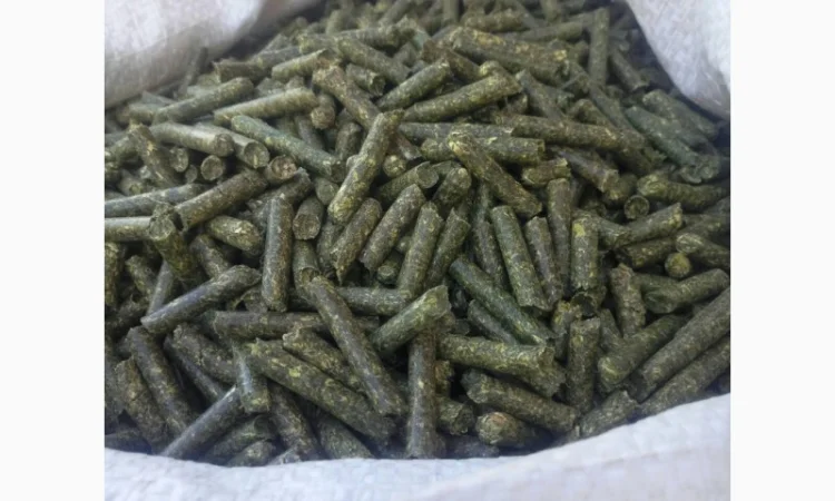 Гранулированная люцерна, люцерна в пеллетах, гранулированный корм, кормовая гранула - фото № 2