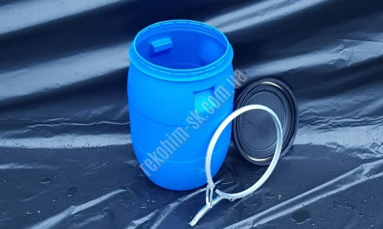 Пластиковая пищевая бочка 60л (б/у) - фото № 2