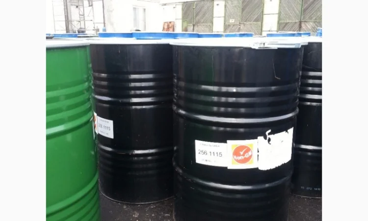 Бочка под мед, металлическая пищевая бочка, цилиндрические бочки, черные, 200л, б/у - фото № 1