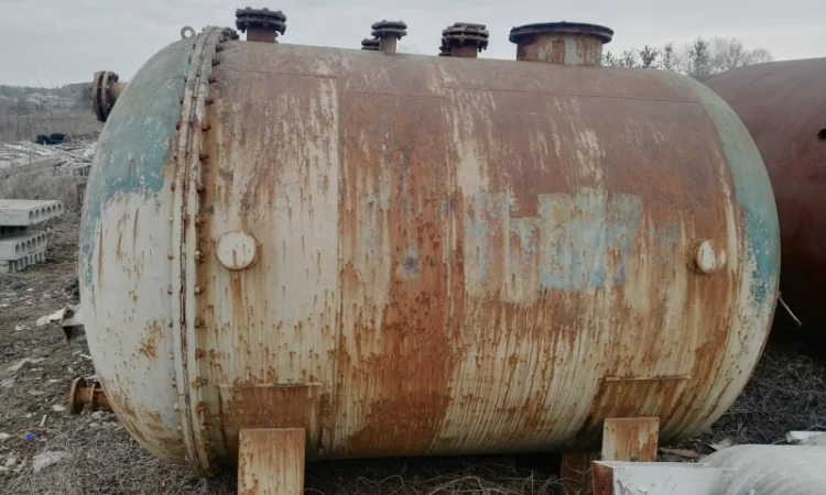 Емкость металлическая 5м3, бак для воды, резервуар ргс для гсм - фото № 1