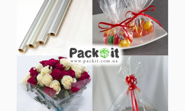 Прозрачная полипропиленовая пленка БОПП для цветов и подарков - крупный, мелкий опт - фото № 2