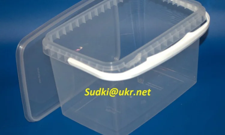 Ведро пластиковое прямоугольное на 2 литра - фото № 1