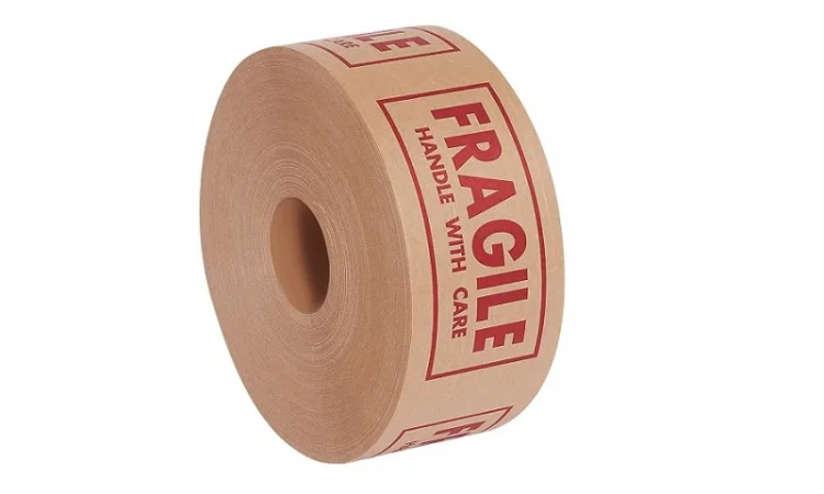 Бумажный крафт скотч с логотипом FRAGILE (ХРУПКОЕ) 48 мм х 50 м Viskom - фото № 2