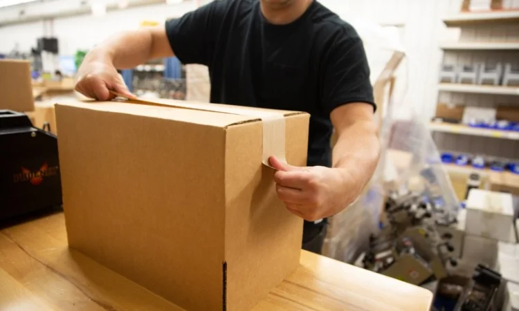 Бумажный крафт скотч активируемый водой, клейкая лента - фото № 3