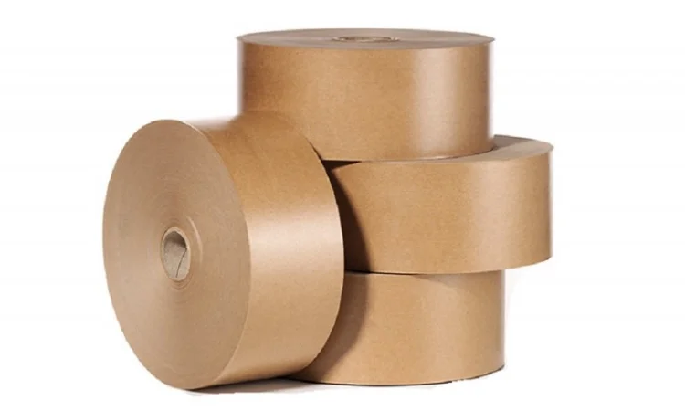 Скотч крафт бумажный 60 мм х 200 м, активируемый водой - фото № 1