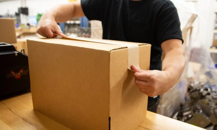 Скотч крафт бумажный 60 мм х 200 м, активируемый водой - фото № 2