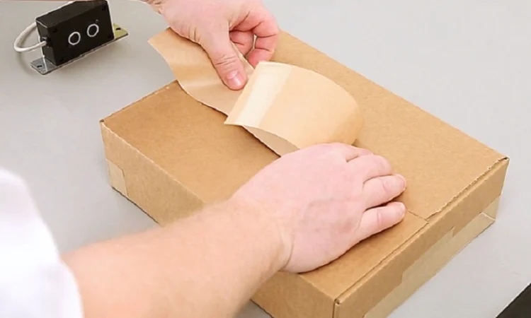 Скотч крафт бумажный 60 мм х 200 м, активируемый водой - фото № 4