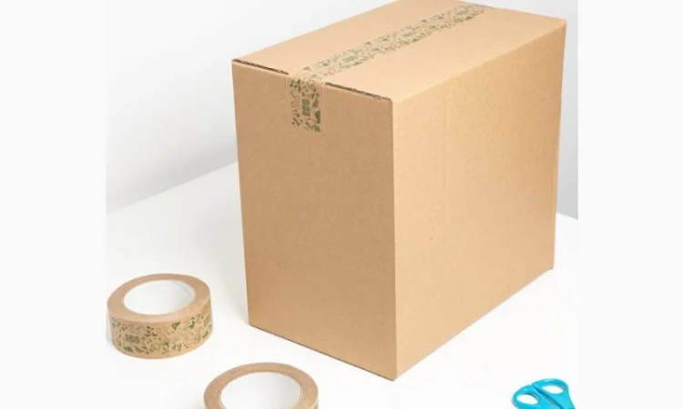 Бумажный крафт скотч с логотипом ECO 48 мм х 50 м, Viskom - фото № 10